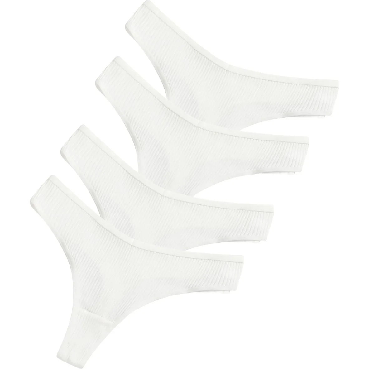 CowLost | product_id-4pcs-women-cotton-low-rise-solid-color-v-waist-g-string-thongs-m-xxl |28