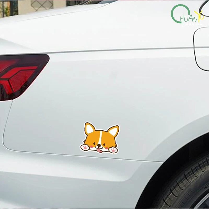 CowLost | car-cartoon-sticker-corgi |9