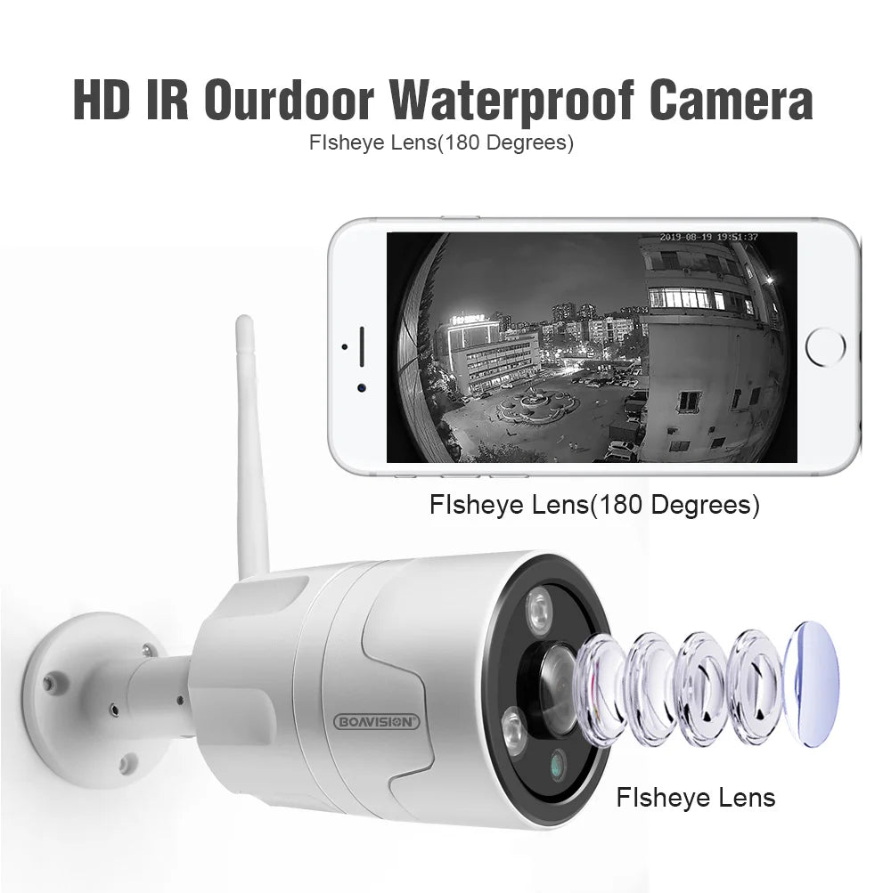 CowLost | hd-2mp-5mp-8mp-bullet-ip-camera-wifi-wireless-security-cctv-camera-fisheye-lens-180-degrees-view-ir-20m-outdoor-p2p-app-camhipro |9