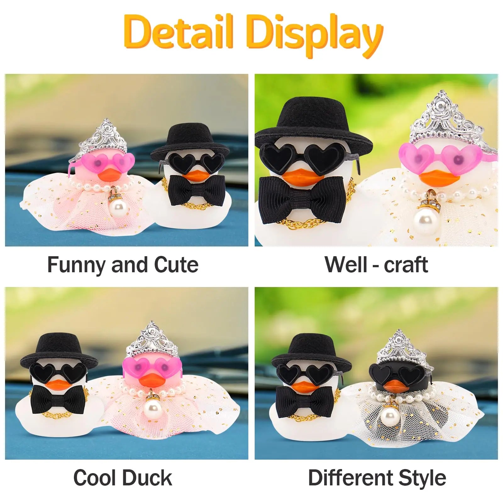CowLost | product_id-2-piece-wedding-rubber-duck-set-bride-groom-mini-couple-gift |5