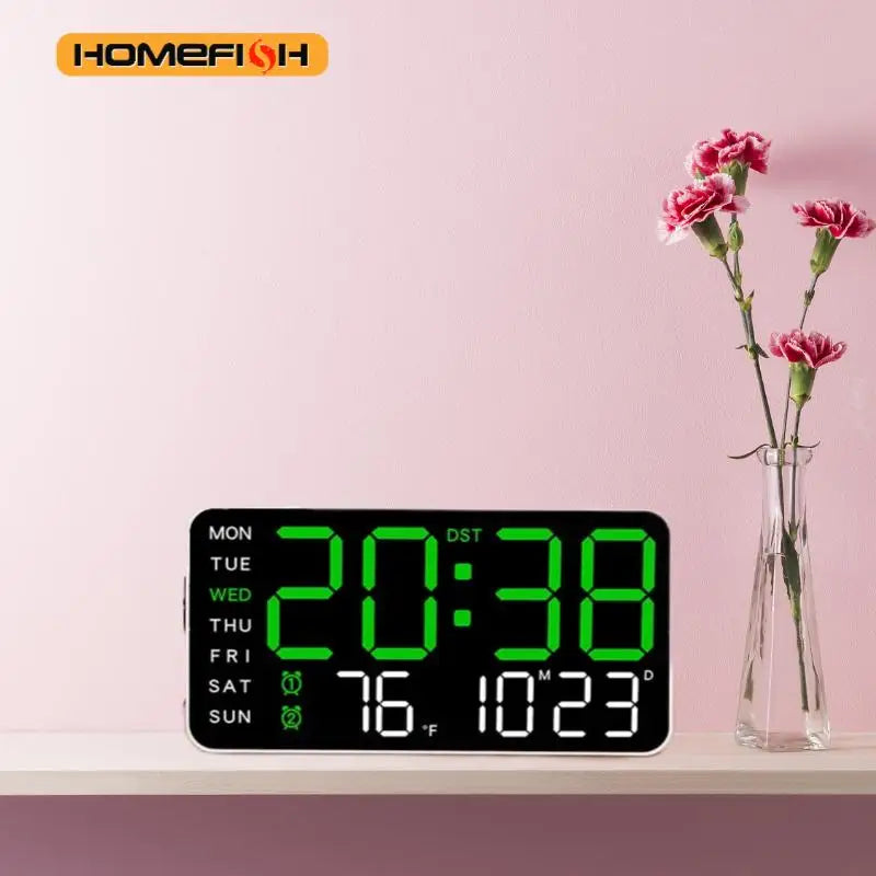 CowLost | giant-intelligent-digital-wall-clock-one-screen-to-control-time-temperature-date-home-technology-pulls-full |5