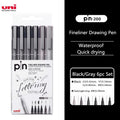CowLost | 3-6-12pcs-japan-uni-pin-200-hook-drawing-pens-multi-specification-black-needle-pen-manga-design-drawing-stationery-art-supplies-1 |15