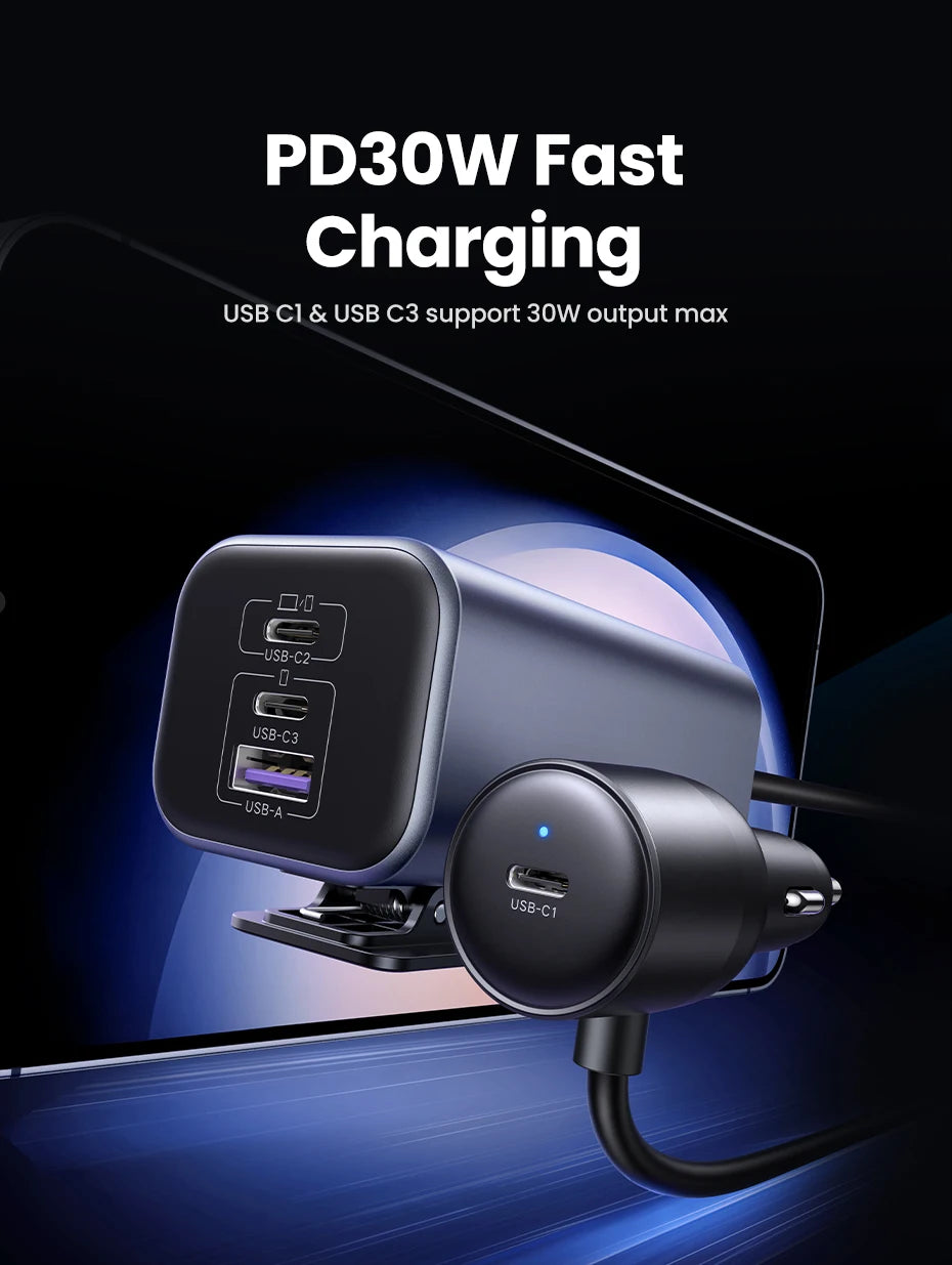 CowLost | ugreen-car-charger-150w-fast-charge-extender-4-usb-devices |10