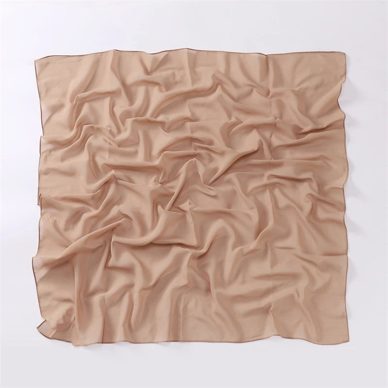 CowLost | 90-90cm-square-solid-color-women-chiffon-hijab |23