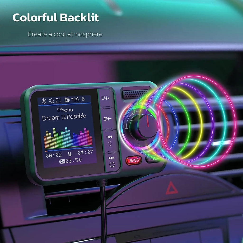 CowLost | product_id-wireless-fm-transmitter-with-color-screen-dual-usb-qc3-0-fast-charging-car-aux-mp3-player |5
