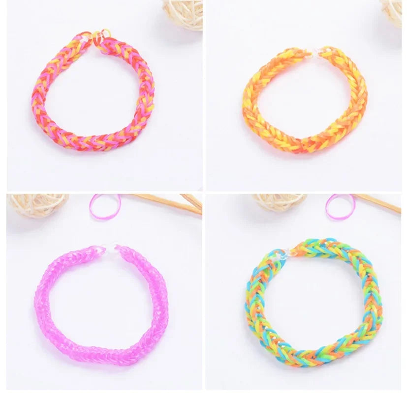 600Pcs Fluorescent Glow DIY Rubber Loom Bands for Kids Party Bracelets & Necklaces