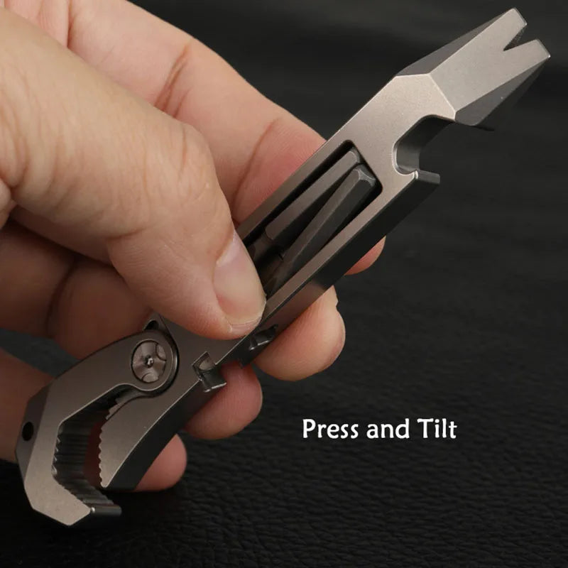 CowLost | tools-tc4-titanium-alloy-crowbar-edc-tool-set-with-screwdriver-wrench-and-eternal-pen-for-outdoor-camping-gift |30