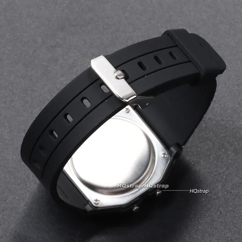 CowLost | bracelets-product_id-18mm-black-silicone-watch-strap-for-casio-w800h-sgw400-f91w-f84-f105-f108-a158-a168-ae1200-ae1300-sport-band |3
