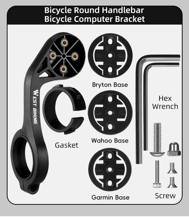 CowLost | west-biking-bicycle-computer-bracket-integrated-molding-bike-light-holder-for-garmin-bryton-bracket-mtb-road-bike-accessories |20
