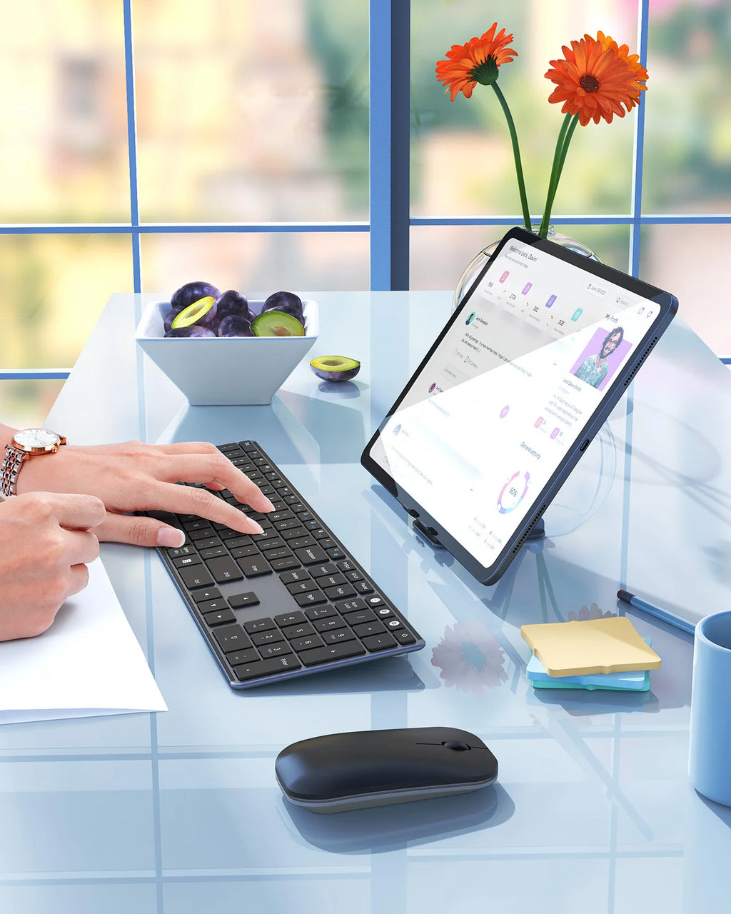 CowLost | wireless-bluetooth-keyboard-and-mouse-combo-multi-device-rechargeable-slim-keyboard-and-mouse-for-win-8-10-macbook-pro-air-ipad |6