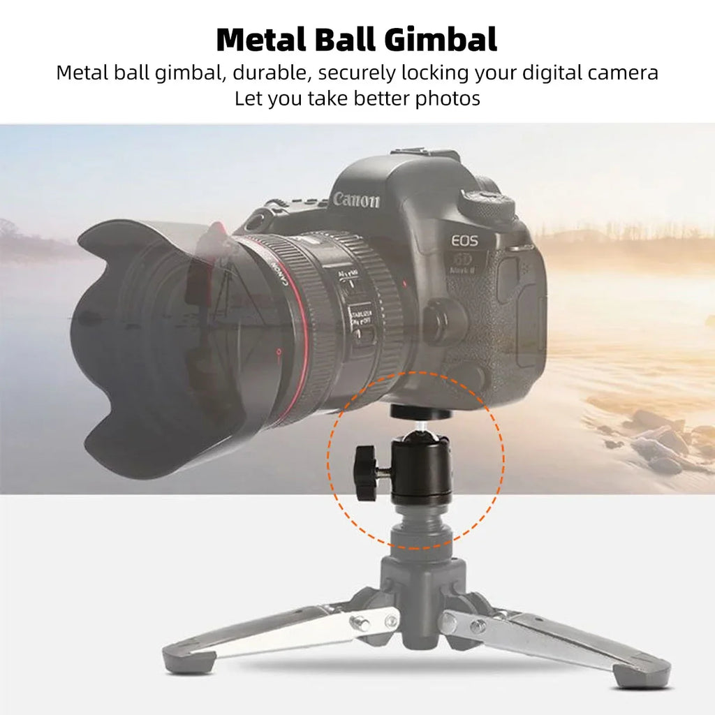 CowLost | product_id-mini-ball-head-1-4-screw-mount-360-swivel-for-dslr-tripod-led-light-bracket |5