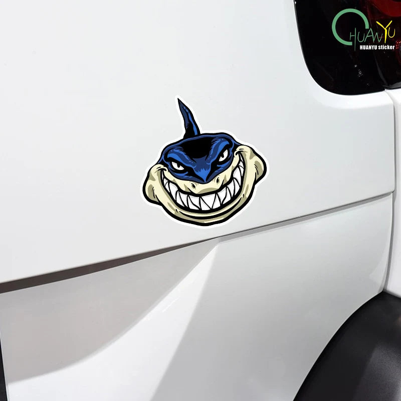 CowLost | waterproof-sun-protection-smiling-shark-cartoon-car-sticker |3