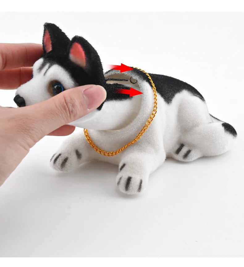 CowLost | car-doll-husky-beagle-st-bernard-shepherd-shake-head-dog-decoration-car-interior-decoration-cute-creative-gift-tabletop-ornament |10