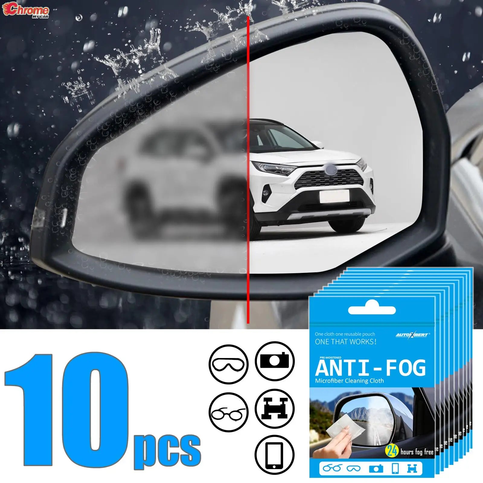 10Pcs Autoxbert Eyeglasses Eyewear Facemask Anti-Fog