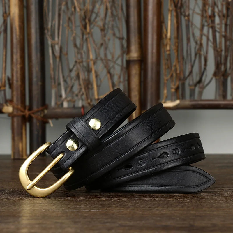 CowLost | 2-4cm-width-copper-buckle-cowskin-genuine-leather-belts-for-women |26
