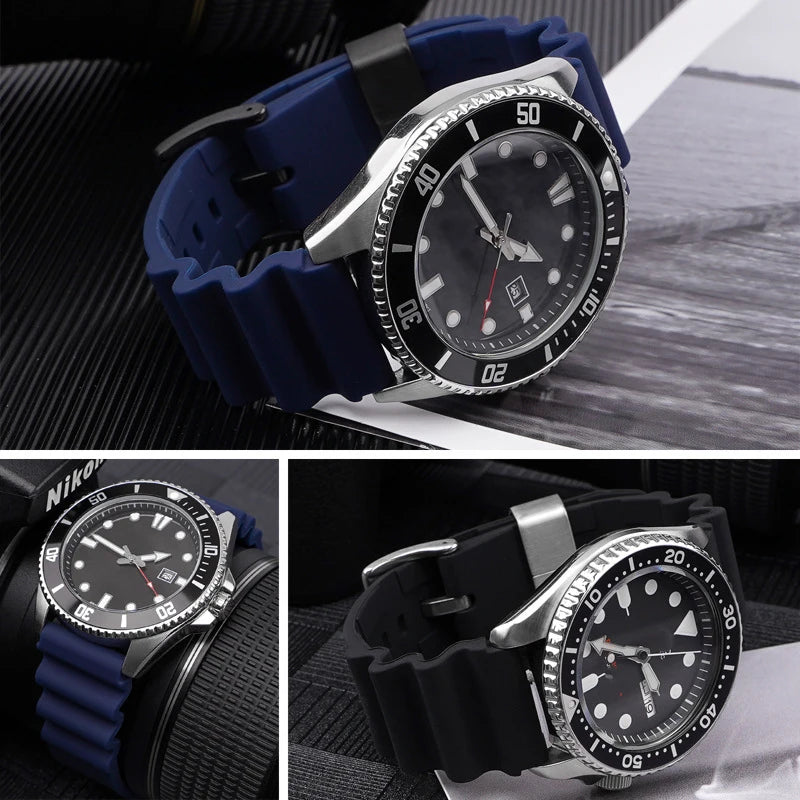 CowLost | rings-product_id-waterproof-silicone-replacement-strap-for-seiko-water-ghost-007-abalone-20-22mm-with-steel-ring |8
