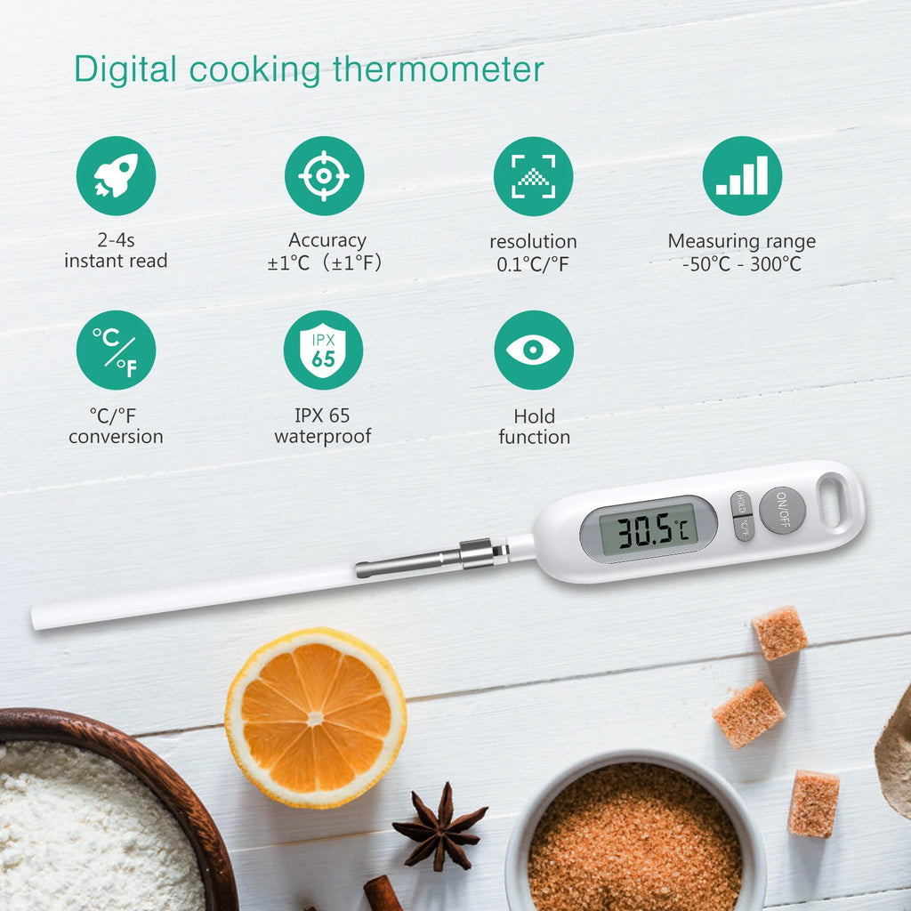 ORIA Digital Meat and BBQ Thermometer Cooking Probe for Water, Milk, Oil, Oven Temperature Measurement