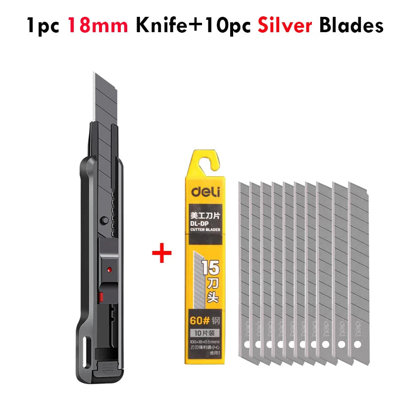CowLost | product_id-multipurpose-retractable-utility-knife-9-18mm-sk2-thickened-blade-self-locking-box-opener |16