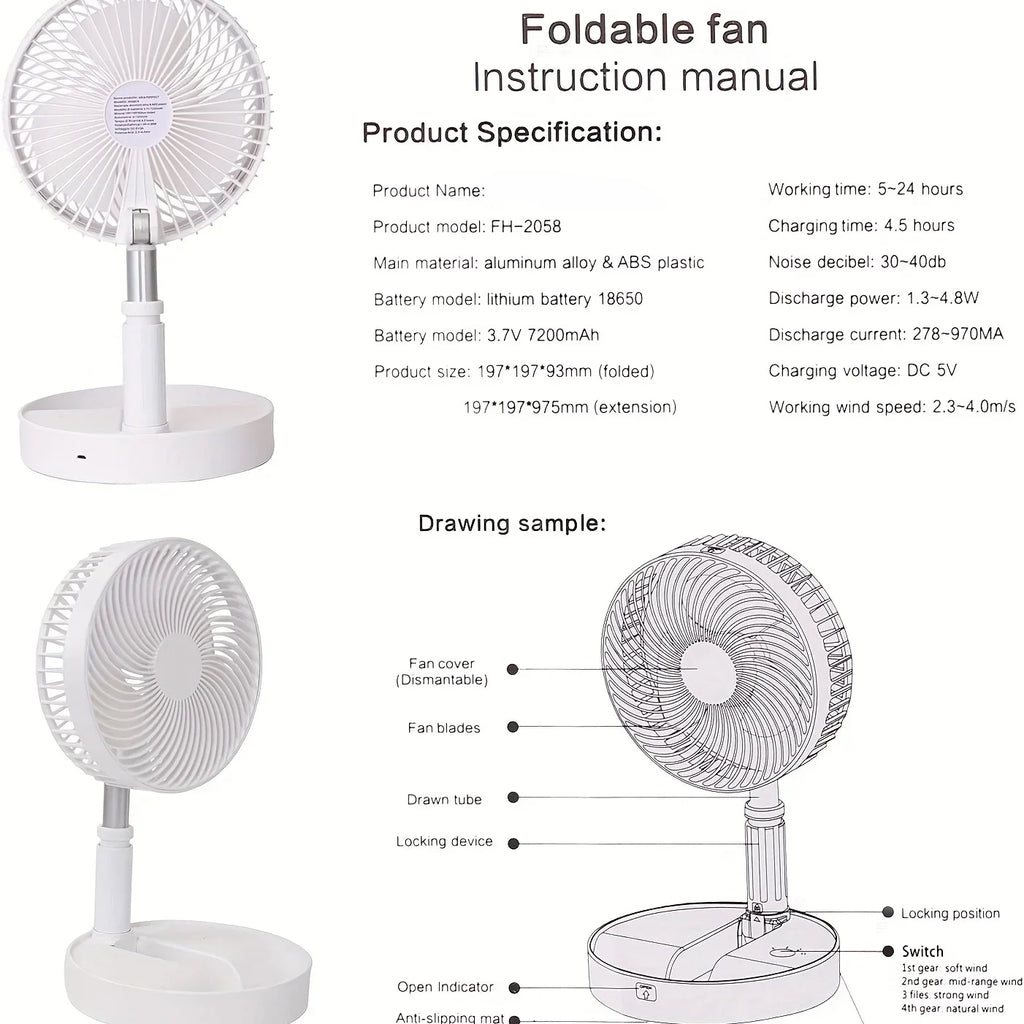 CowLost | product_id-homefish-portable-mini-usb-electric-fan-with-remote-and-retractable-design |10