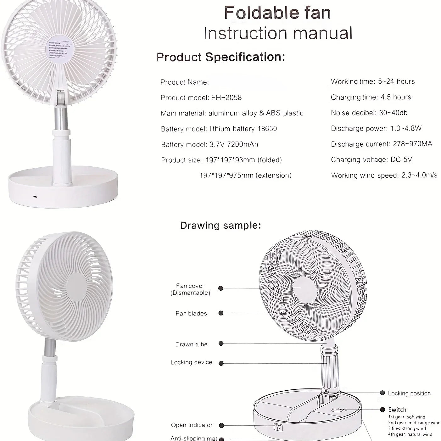CowLost | product_id-homefish-portable-mini-usb-electric-fan-with-remote-and-retractable-design |10