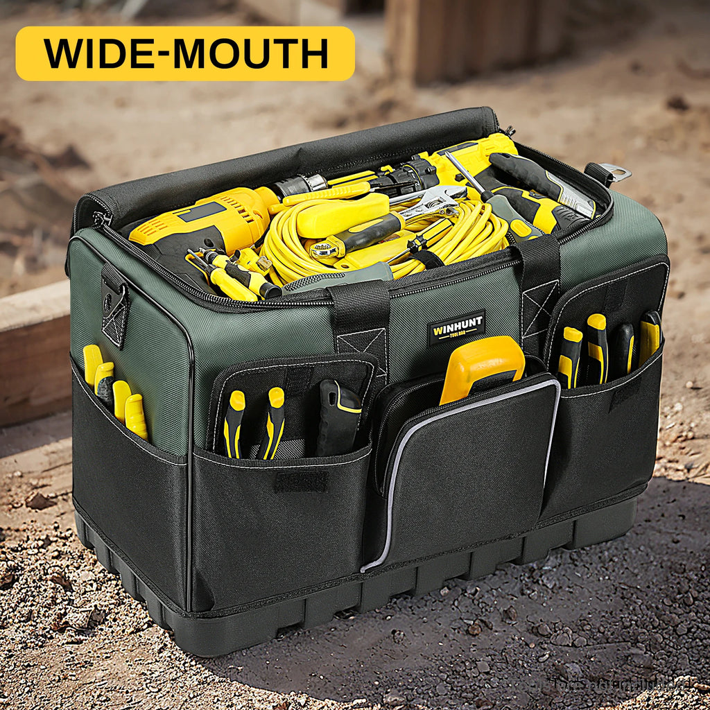 CowLost | product_id-heavy-duty-16-pocket-electrician-tool-bag-with-hard-bottom-for-hvac-mechanic |1