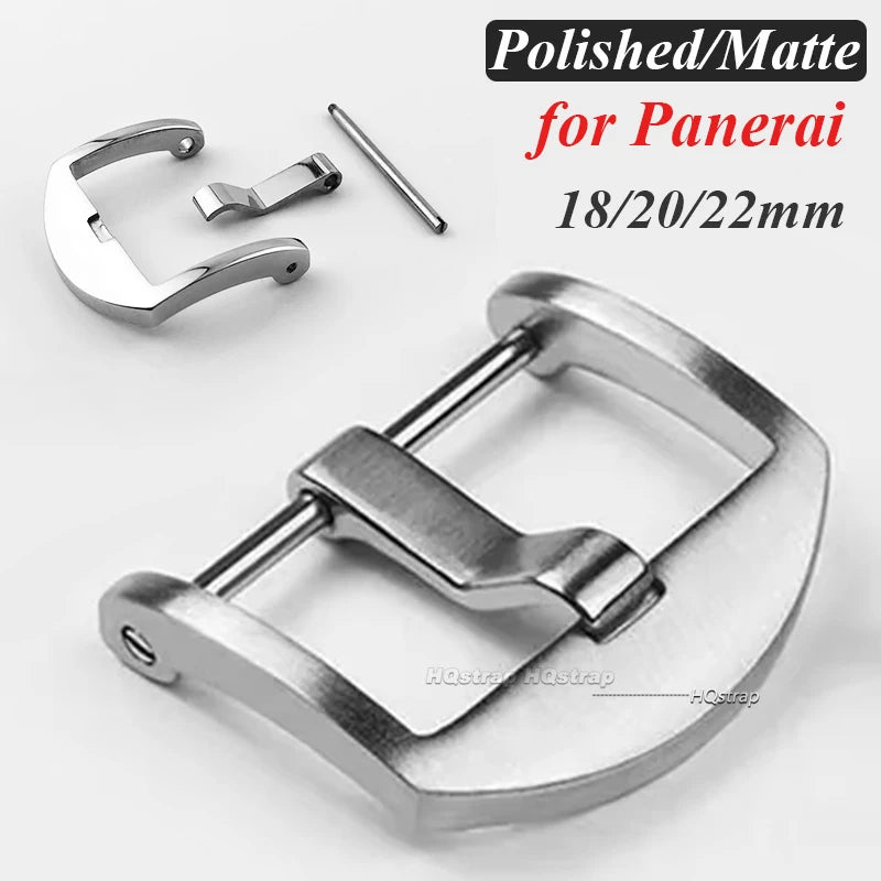 CowLost | watch-band-metal-buckle-for-panerai-18mm-20mm-22mm-strap-solid-button-stainless-steel-matte-polished-clasp-metal-pin-buckles |7