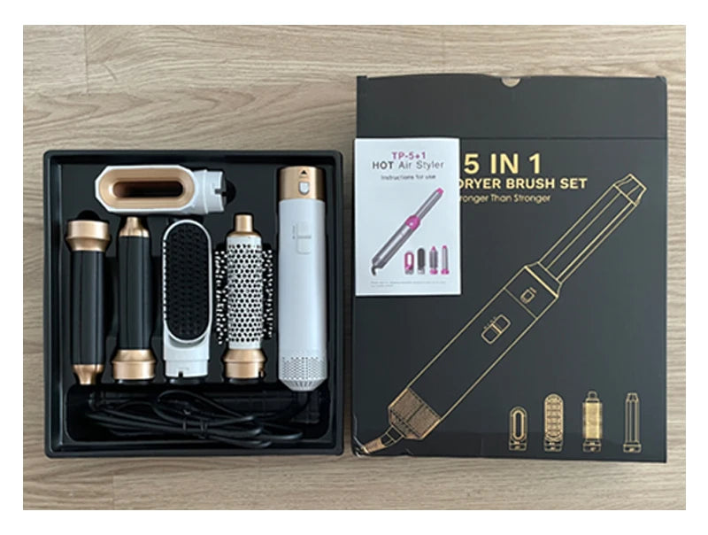 CowLost | 5-in-1-hair-dryer-hot-comb-set-professional-curling-iron-hair-straightener-styling-tool-for-professional-hair-dryer-household |7