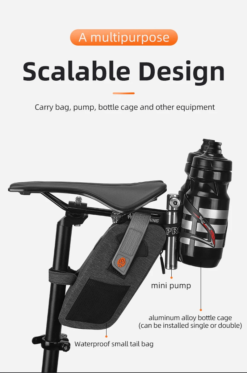 CowLost | west-biking-water-bottle-cage-extension-bracket-bike-saddle-rear-bottle-cage-adapter-seatpost-universal-bicycle-bottle-holder |16