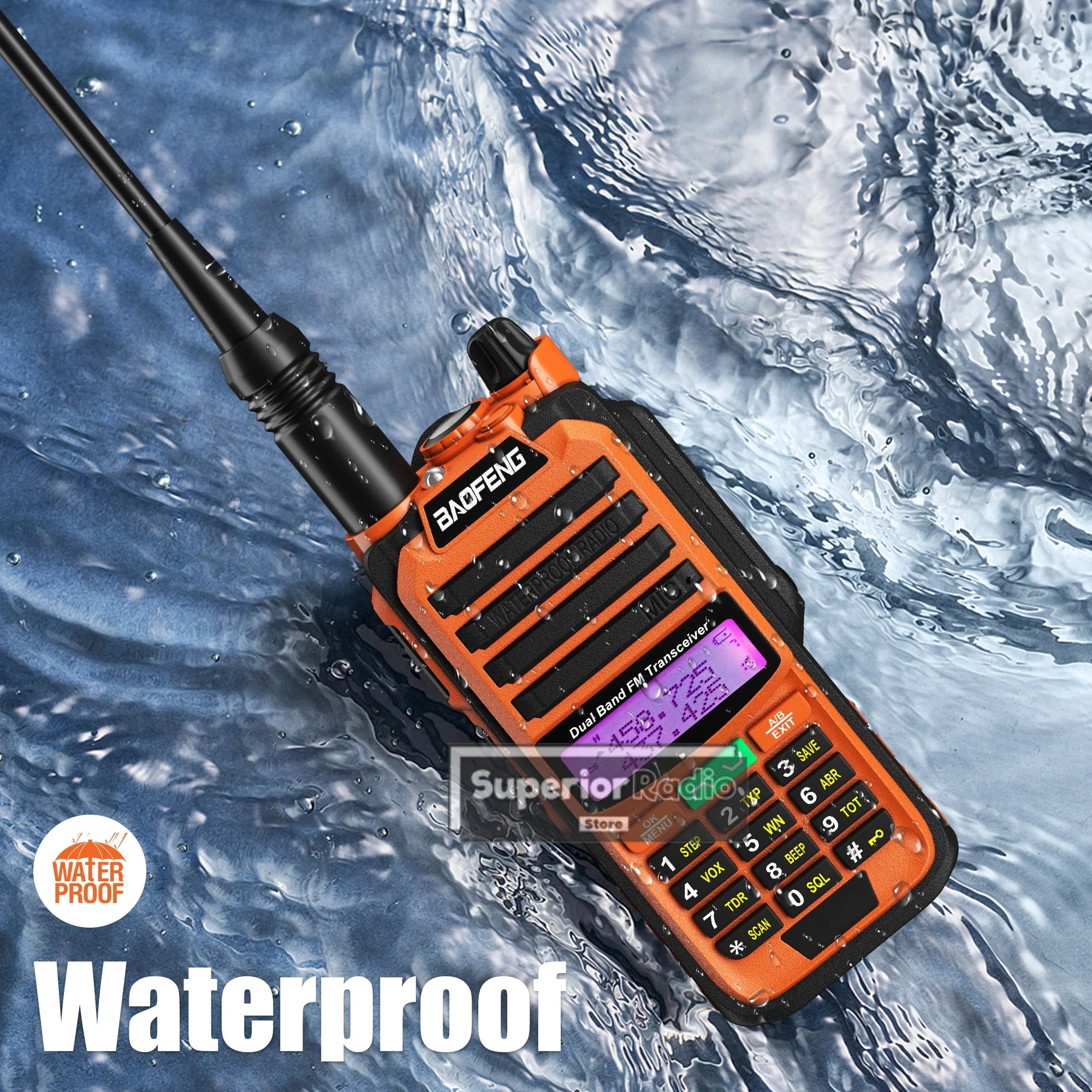 CowLost | mobile-phone-cases-baofeng-uv-68-pro-max-v2-walkie-talkie-ip67-waterproof-usb-c-charger-long-range-fm-radio-128-channels |2