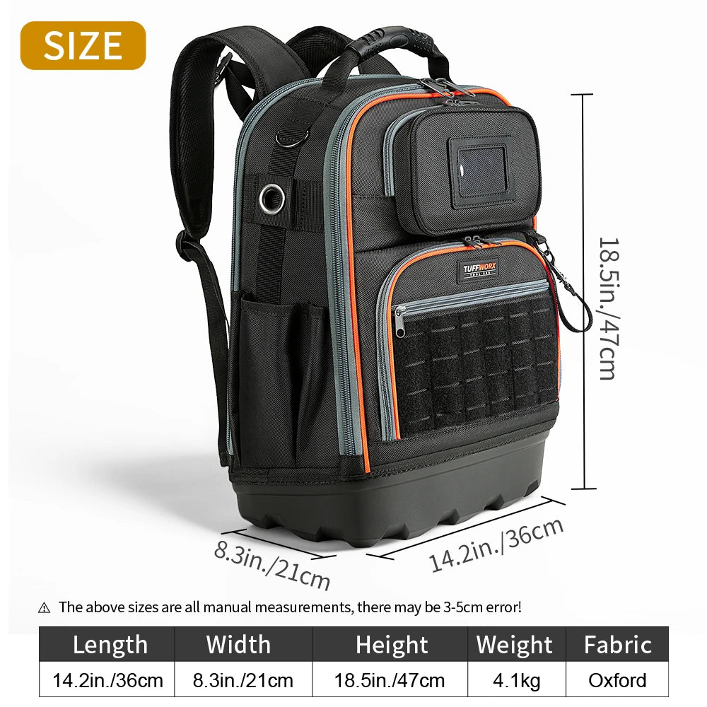 CowLost | product_id-heavy-duty-tool-backpack-with-laptop-compartment-molded-base-1680d-oxford-multiple-pockets |16