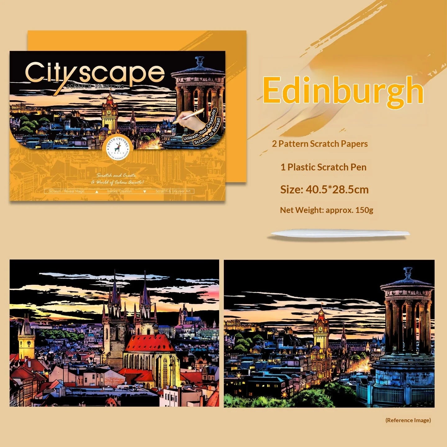 CowLost | product_id-2-pcs-diy-scratch-painting-set-famous-buildings-cityscape-night-view-40-5x28-5-cm |23