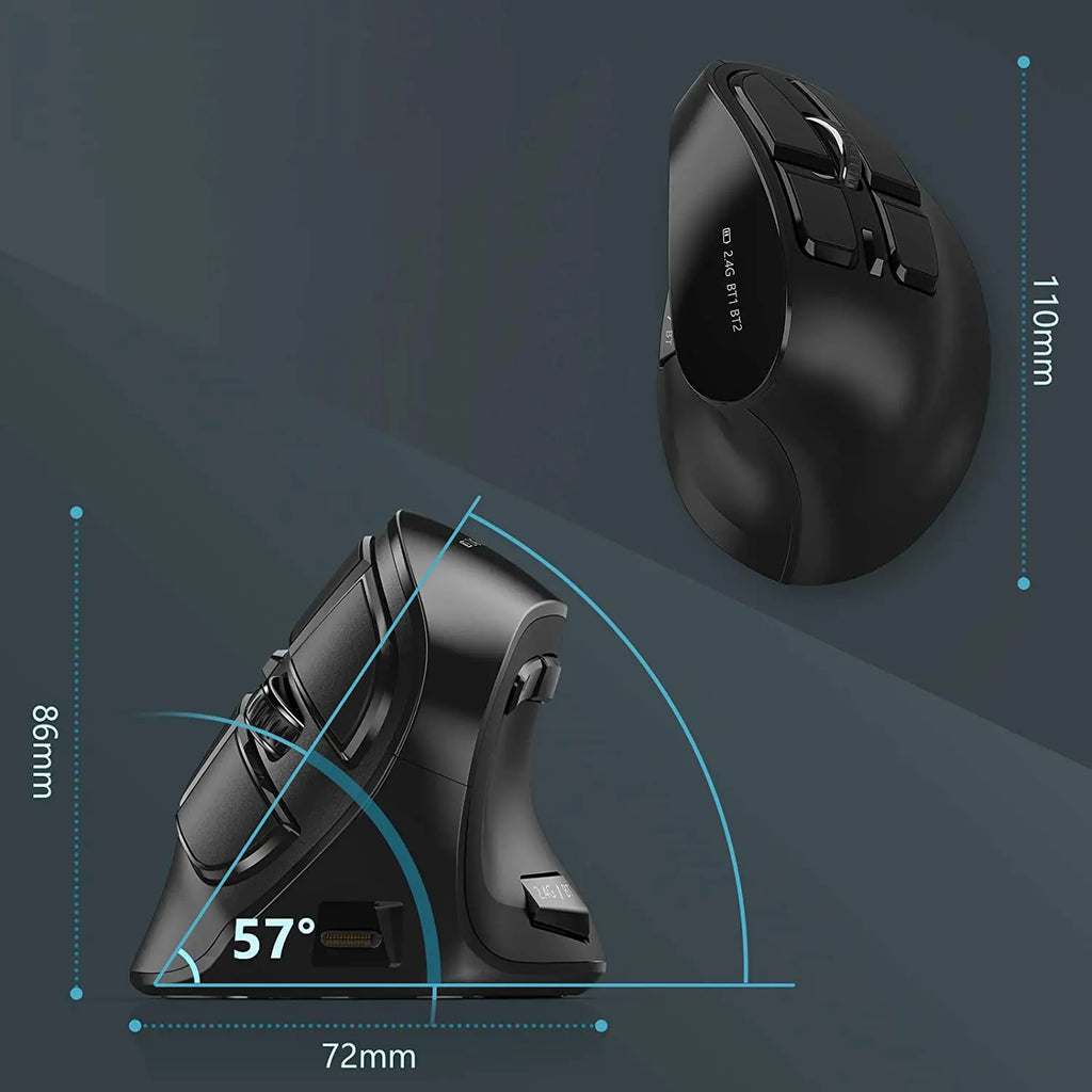 CowLost | product_id-seenda-vertical-ergonomic-wireless-mouse-bluetooth-5-0-2-4g-usb-rechargeable-for-pc-laptop-mac-ipad |9