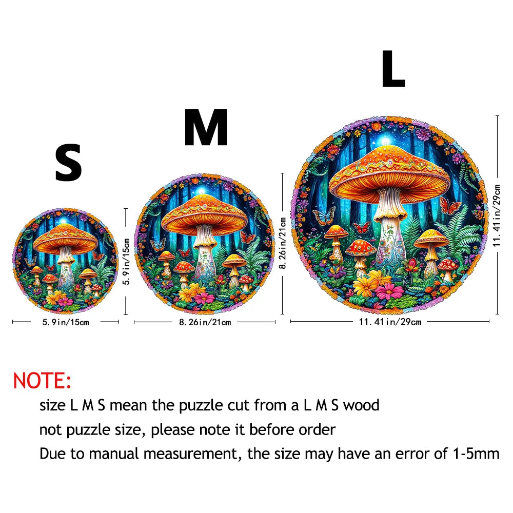 CowLost | product_id-enchanted-forest-mushroom-wooden-jigsaw-puzzle-premium-brain-teaser-gift-box |6