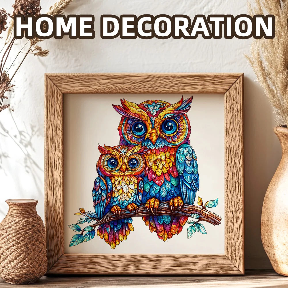 CowLost | product_id-moonlit-owl-cosmic-alien-glow-in-the-dark-wooden-puzzle-set |3