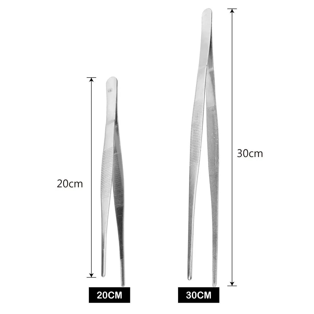 CowLost | product_id-stainless-steel-toothed-straight-bbq-food-tongs-20cm-30cm |6