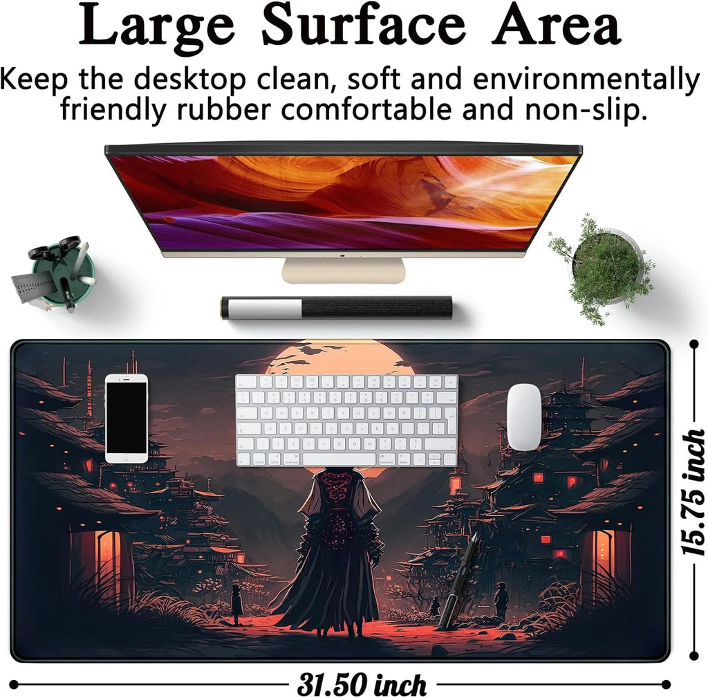 CowLost | uncategorized-japanese-samurai-xxl-mousepad-lock-edge-mat |3