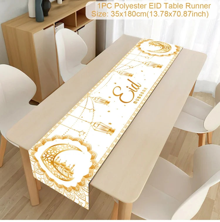 CowLost | ramadan-table-runner-eid-mubarak-decoration |30