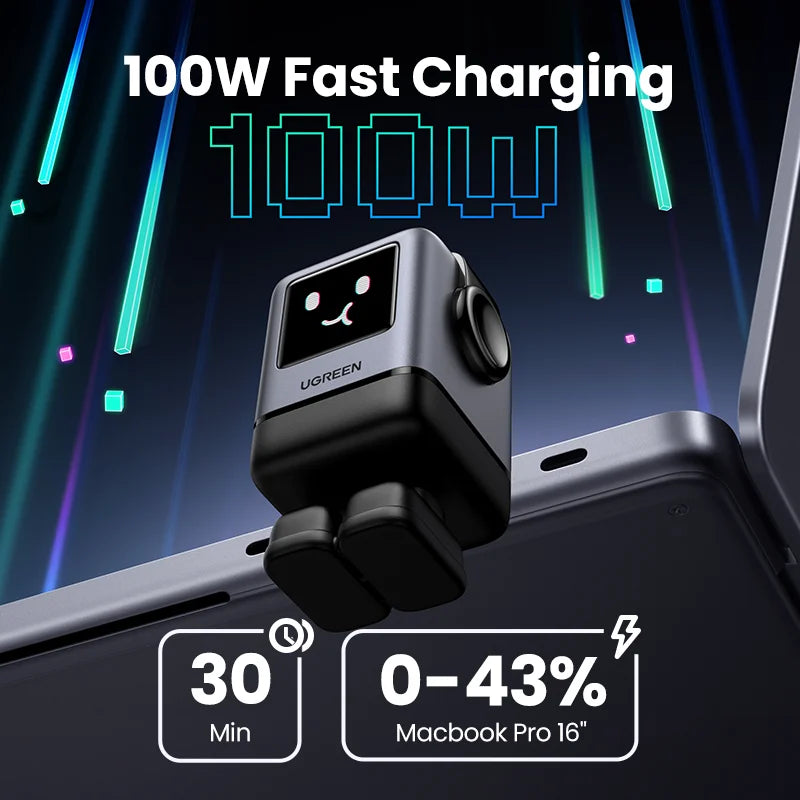 CowLost | ugreen-uno-100w-gan-charger-robot-design-qc4-0-3-0-pps |2