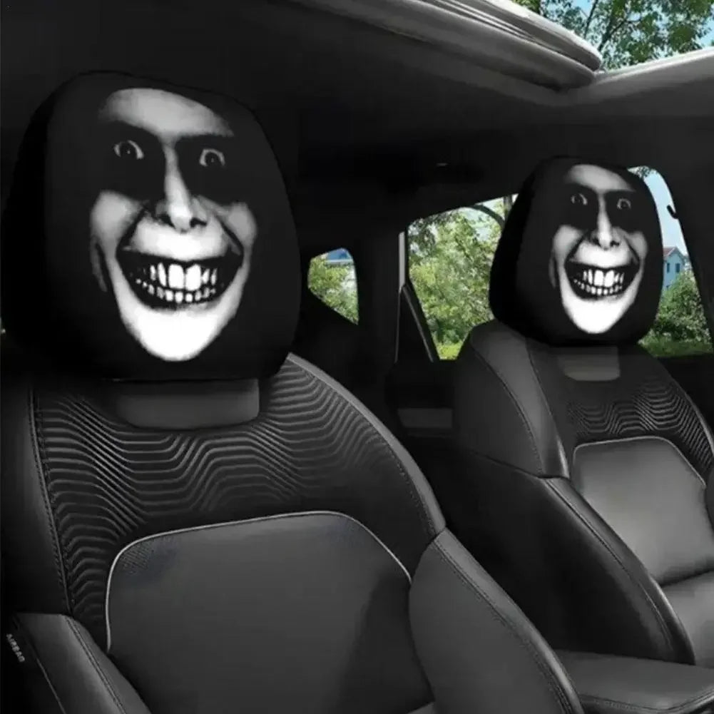 CowLost | car-seat-covers-product_id-2pcs-smiley-face-car-pillowcases-soft-washable-headrest-cushion-covers-polyester |1