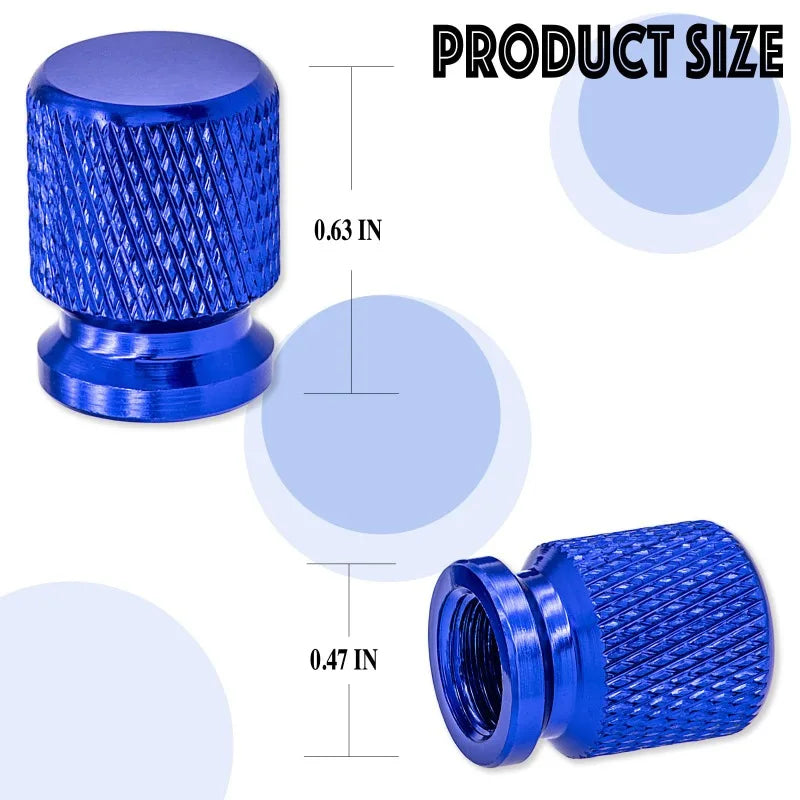 CowLost | product_id-4pcs-12mm-aluminum-alloy-mesh-tire-valve-caps-for-bicycle-motorcycle-car-wheels |2