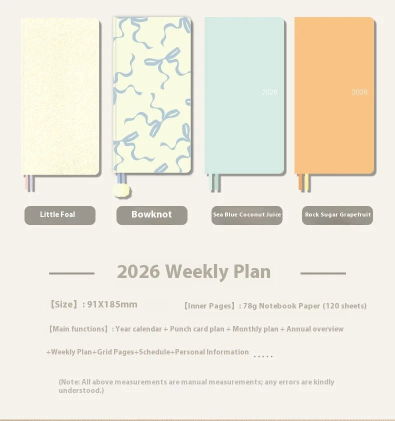 CowLost | product_id-kinbor-2026-weekly-monthly-plan-notebook-with-10-patterns-78g-paper-120-sheets |11