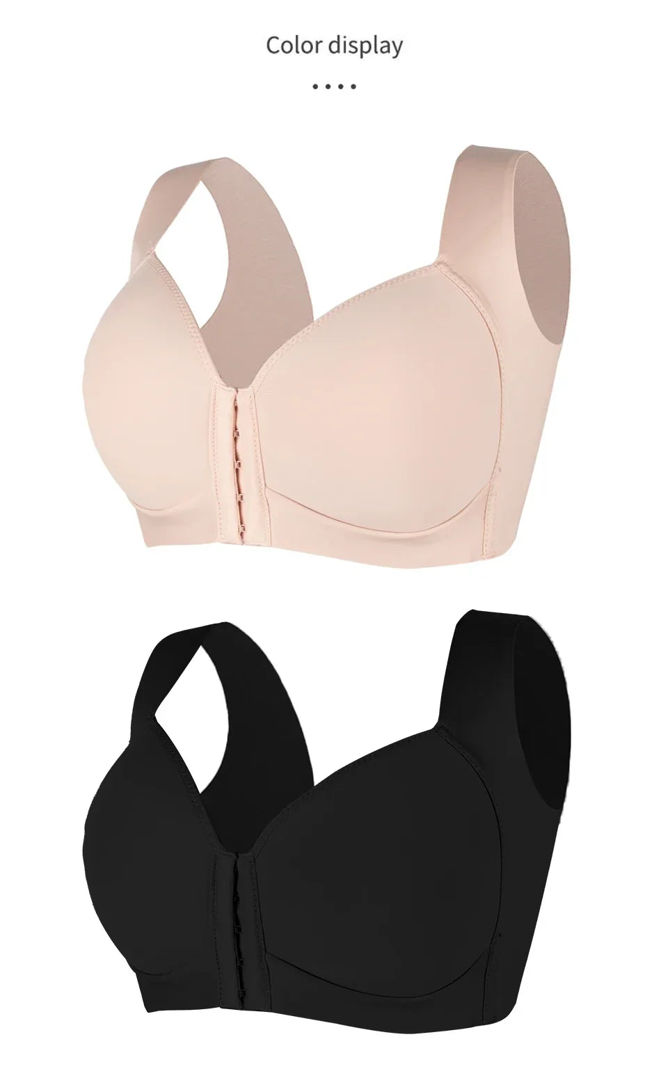 CowLost | product_id-fallsweet-seamless-wire-free-front-closure-push-up-bra-for-women-large-size |9