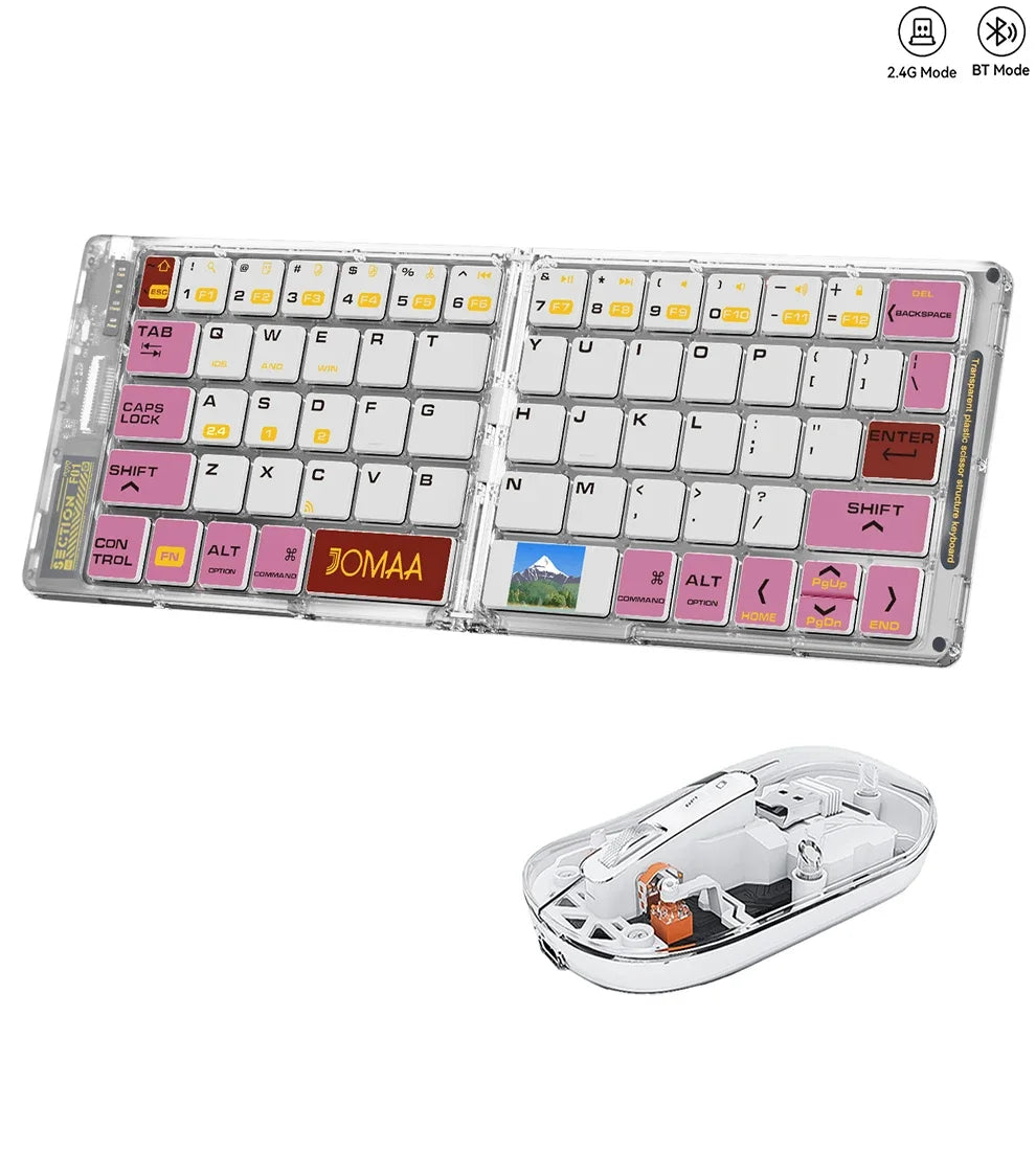CowLost | product_id-foldable-bluetooth-5-1-wireless-keyboard-rechargeable-mouse-set-portable-full-size |16
