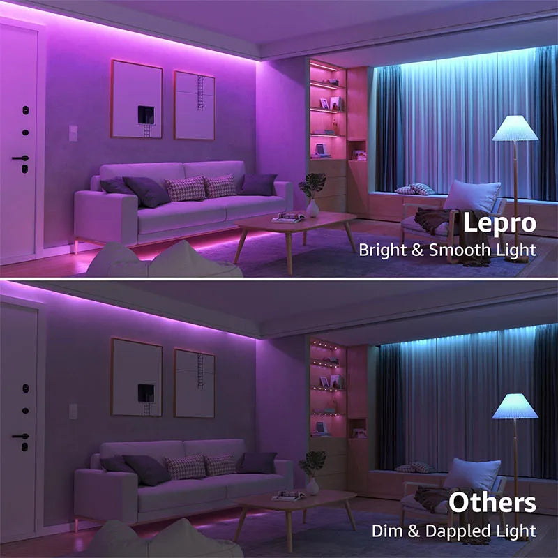 CowLost | light-ropes-strings-product_id-usb-5v-rgb-5050-led-strip-light-with-smart-remote-music-sync-and-timer-for-home-decor |5