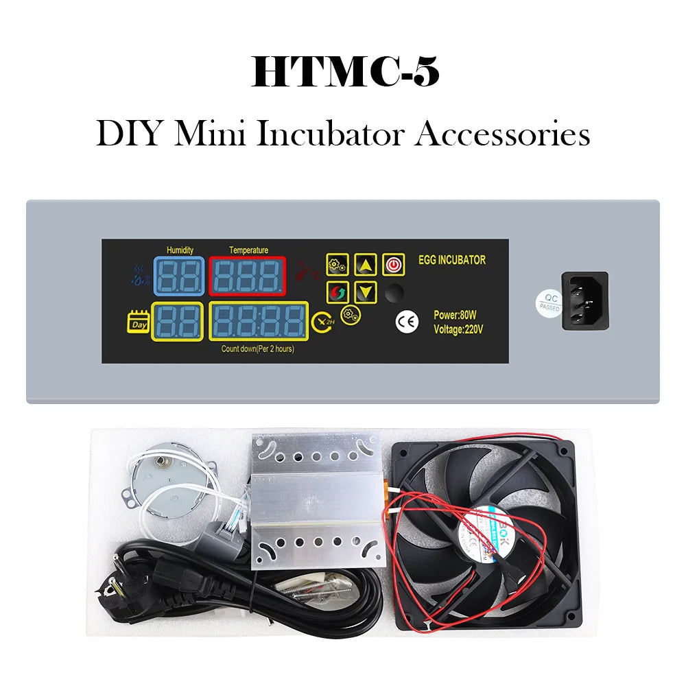 HTMC-5 Automatic Incubator Controller DIY Temperature Humidity Heating Fan Motor Accessory