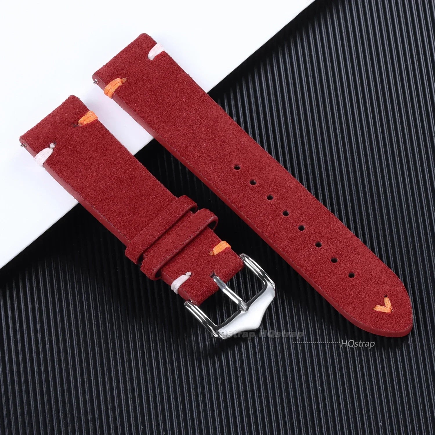 CowLost | product_id-18-20-22mm-vintage-blue-brown-suede-leather-watch-strap-replacement-band |15
