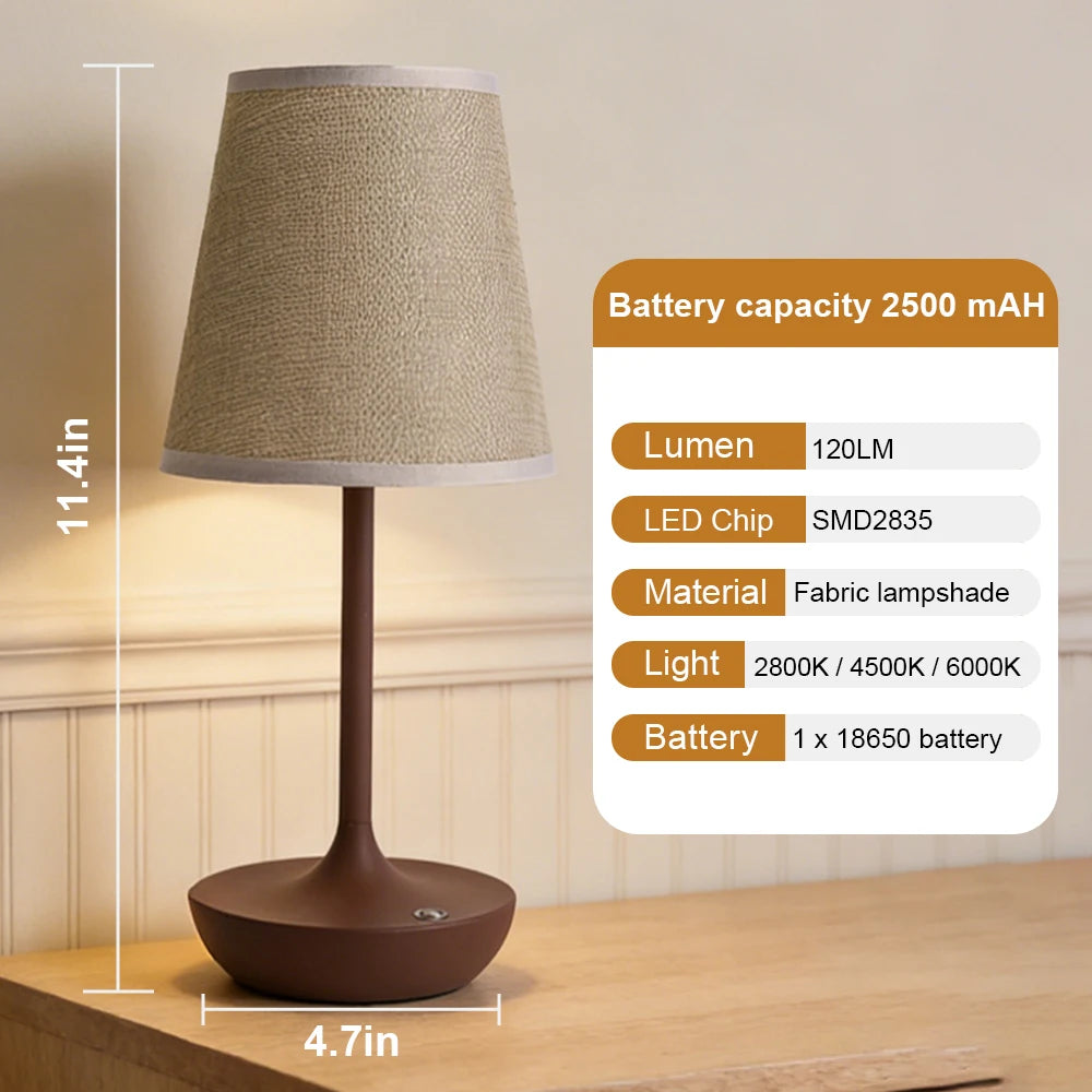 CowLost | product_id-rechargeable-dimmable-led-table-lamp-with-usb-and-fabric-shade-for-bedroom-bedside |17