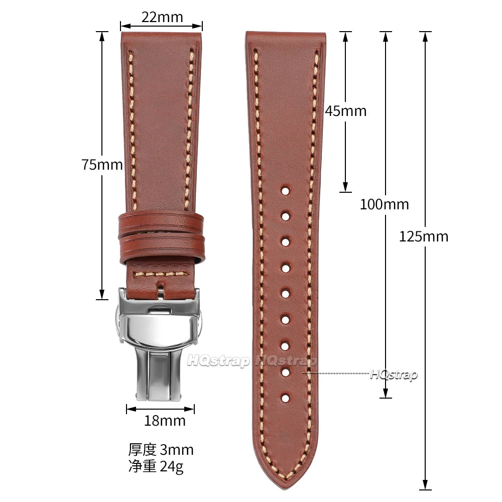 CowLost | bracelets-product_id-calfskin-leather-watch-band-20mm-22mm-with-stainless-steel-buckle-black-brown-green-light-brown |9