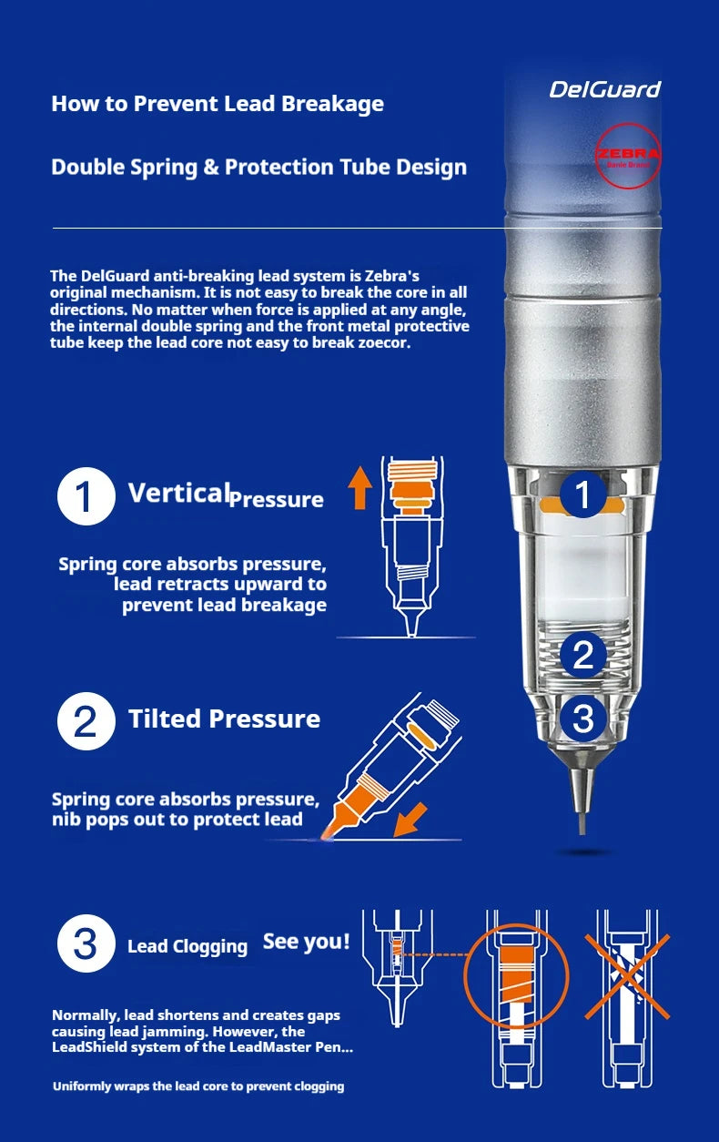 CowLost | product_id-zebra-delguard-ma86-0-5mm-mechanical-pencil-with-metal-grip-and-break-resistant-lead |11
