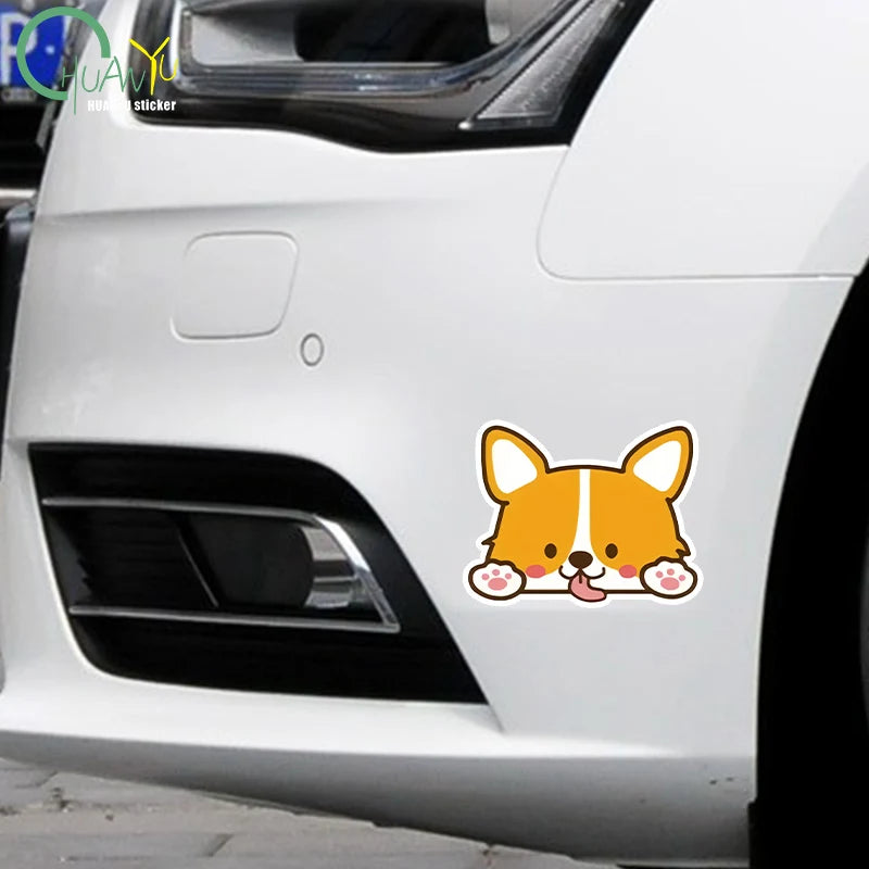 CowLost | car-cartoon-sticker-corgi |3